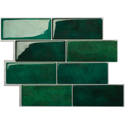 Green Peel and Stick Backsplash
